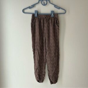 🌼 5/$20 H&M Girls Leopard Print Jogger Pants Size 8-9Y Casual Lounge